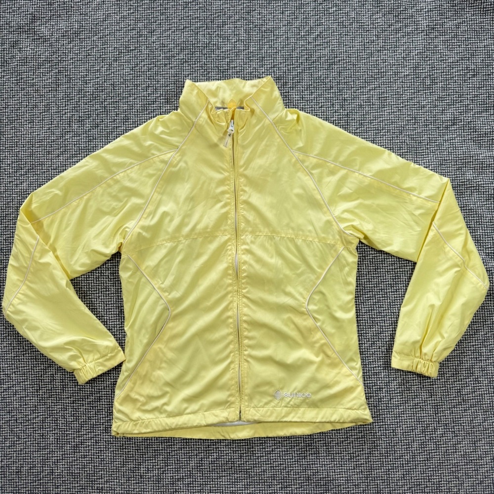Sunice Weather Womens Yellow Full Zip Golf Windbreaker Jacket Size S Small